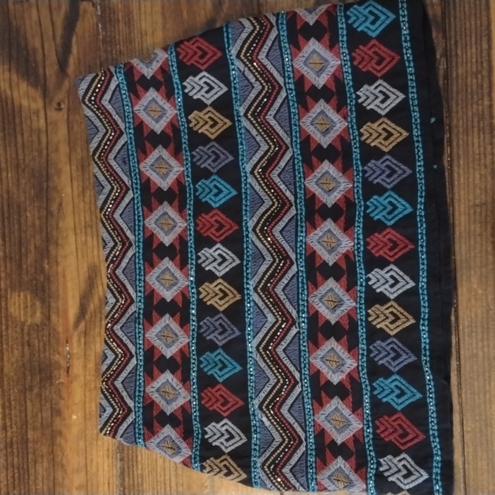 Forever 21 skirt Embroidered/beaded tribal print